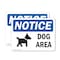Signmission Dog Area, 10 in W x Rectangle, Plastic OS-2PACK-NS-P-710-L-15491 - alternate 1